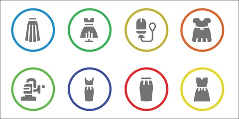 Modern Simple Set of feminine Vector filled Icons