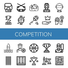 competition icon set
