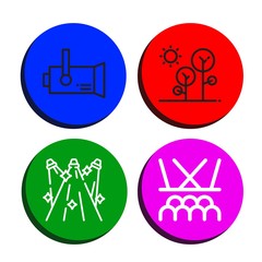 scene simple icons set