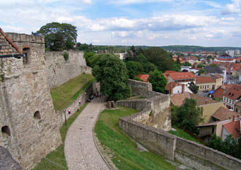 Fototapeta na wymiar Eger castle, medieval castle in Eger, Hungary