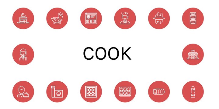 Set of cook icons