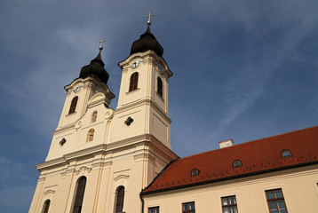 Fototapeta na wymiar Tihany Abbey, Benedictine monastery established in Tihany, Hungary