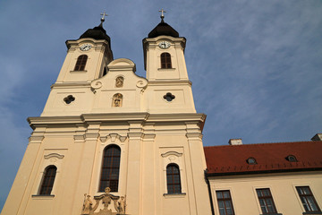 Fototapeta na wymiar Tihany Abbey, Benedictine monastery established in Tihany, Hungary
