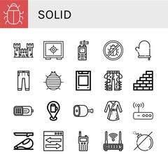 Set of solid icons