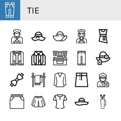 Set of tie icons