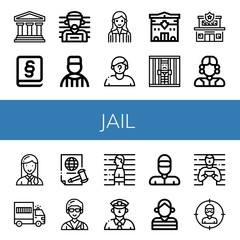 jail icon set