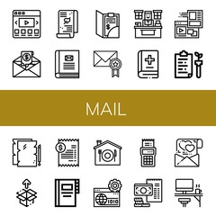 Set of mail icons