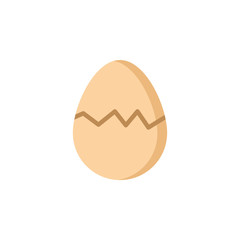 simple chicken egg color filled icon