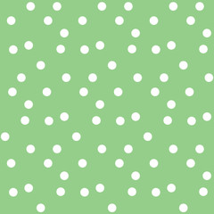 Green vintage polka background seamless pattern