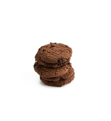 cookie chocolate on isolated white background