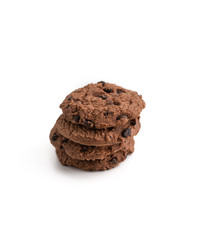 cookie chocolate on isolated white background