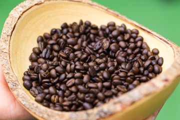 Roasted coffee beans background texture, Coffee beans
