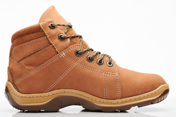 Brown sport leather shoe