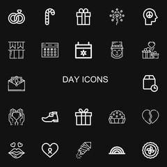 Editable 22 day icons for web and mobile