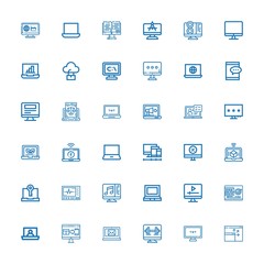 Editable 36 desktop icons for web and mobile