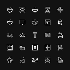 Editable 25 indoor icons for web and mobile