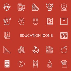 Editable 22 education icons for web and mobile