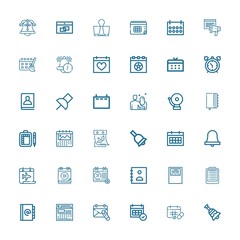 Editable 36 reminder icons for web and mobile