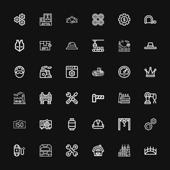 Editable 36 industrial icons for web and mobile
