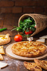 pizza with salami