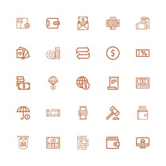 Editable 25 credit icons for web and mobile