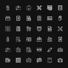 Editable 36 document icons for web and mobile