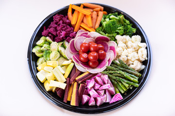 catering appetizers crudite vegetables tray