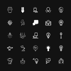 Editable 25 fluorescent icons for web and mobile