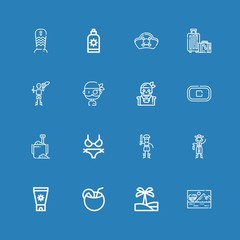 Editable 16 palm icons for web and mobile