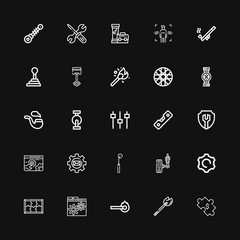 Editable 25 part icons for web and mobile