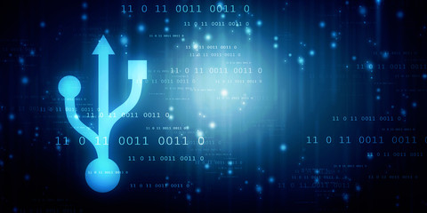 2d rendering USB icon