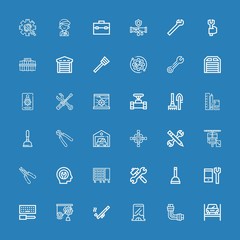 Editable 36 wrench icons for web and mobile