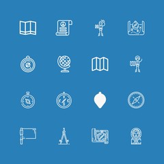 Editable 16 north icons for web and mobile