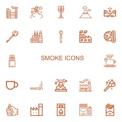 Editable 22 smoke icons for web and mobile