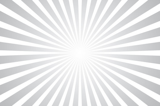 Gray Sunburst Pattern Abstract Background. Rays. Radial. Vector Illustration