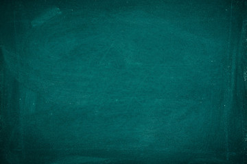 Green Chalkboard. Chalk texture school board display for background. chalk traces erased with copy space for add text or graphic design. Backdrop of Education concepts 