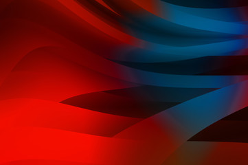 Abstract background with colorful gradient. Vibrant graphic wallpaper with stripes design. Fluid 2D illustration of modern movement.