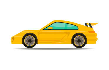 Yellow Super Speed ​​Racing Car