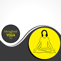 illustration of woman doing YOGASAN for International Yoga Day