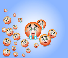 Emoji cartoon emotion face