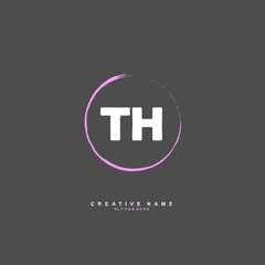 T H TH Initial logo template vector. Letter logo concept