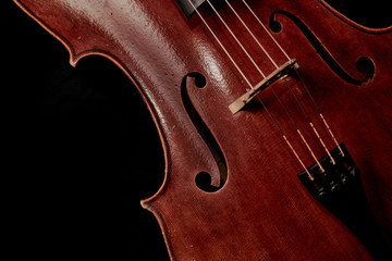 Close up of cello