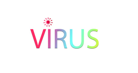 Obraz premium virus text design on white background