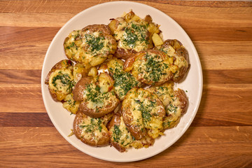 mashed potatoes with cheese and herbs