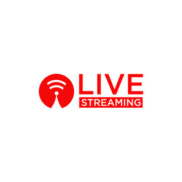 Live streaming text logo design template