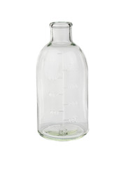 empty transparent glass bottle isolated