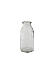 empty transparent glass bottle isolated