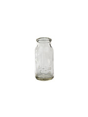 empty transparent glass bottle isolated