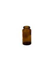 empty transparent black glass bottle isolated