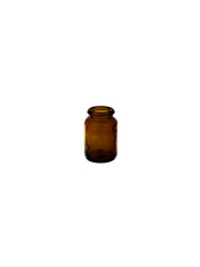 empty transparent black glass bottle isolated
